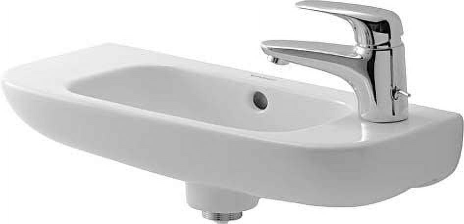Durastyle Alpin White Ceramic Wall-Mount Bathroom Sink with Right Tap Hole
