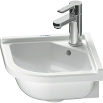 Duravit 075244-1Hole Starck 3 15" Ceramic Vanity Top - White / Glazed Underside