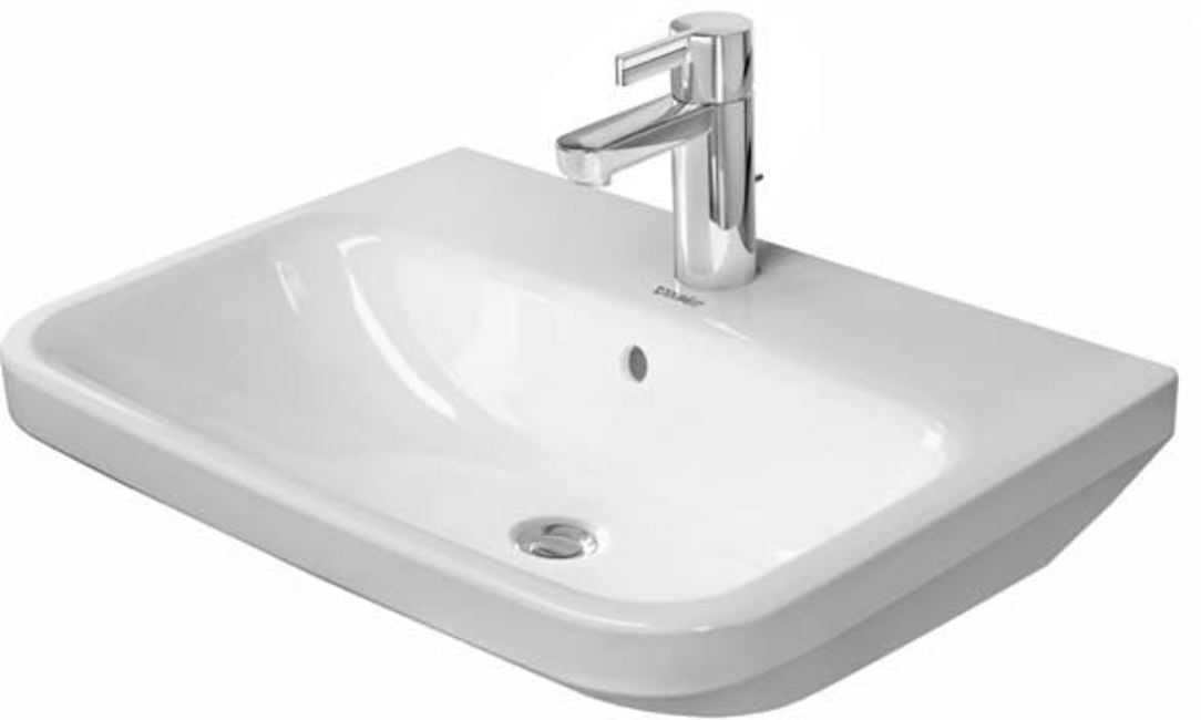 DuraStyle White Ceramic Wall-Mount Bathroom Sink