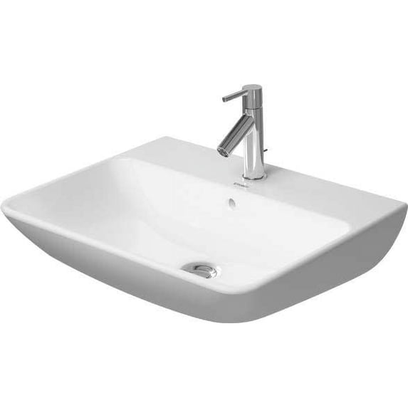 Duravit 233560-3Hole Me By Starck 23-5/8" Rectangular Ceramic Wall Mounted Bathroom Sink -