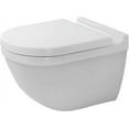 thumbnail image 1 of Duravit 252709-Dual Starck 3 0.8/1.6 Gpf Dual Flush Wall Mounted One Piece Elongated, 1 of 7