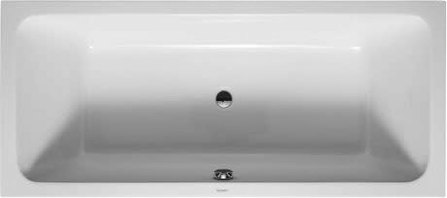 D-Code 71'' White Acrylic Rectangular Drop-In Soaking Bathtub