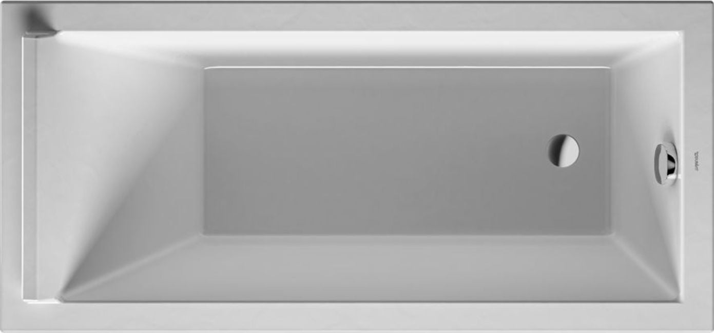 Starck 59" White Acrylic Drop-In Soaking Bathtub