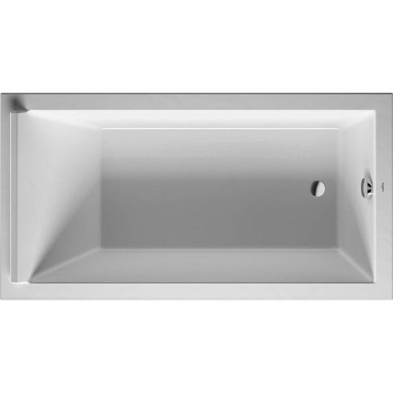 Duravit 700337-R Starck 67" Drop In Acrylic Soaking Tub - White