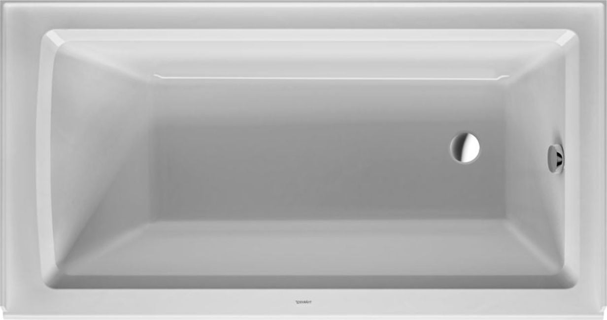 Architec 60" White Acrylic Alcove Soaking Bathtub