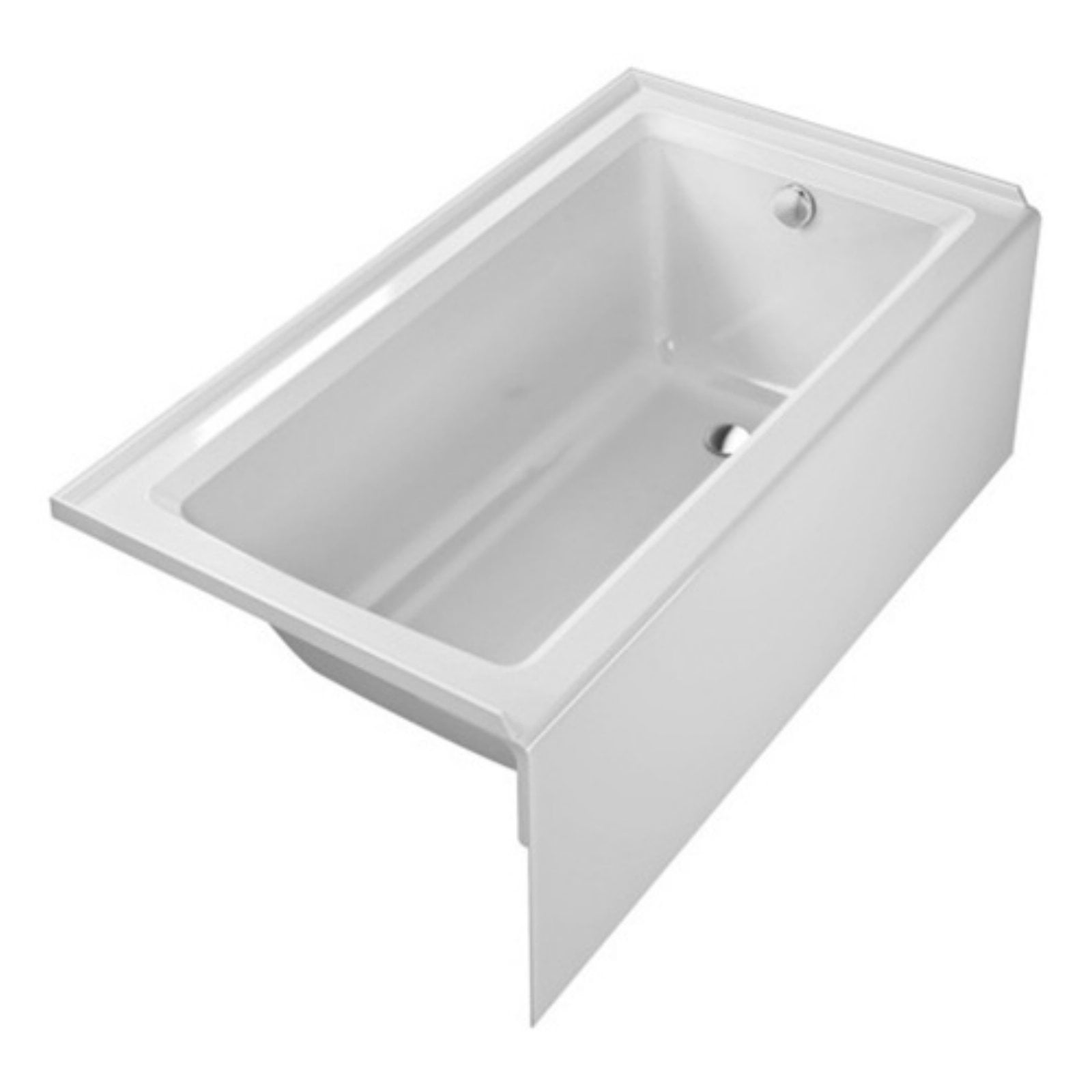 Architec 60" White Acrylic Alcove Soaking Bathtub