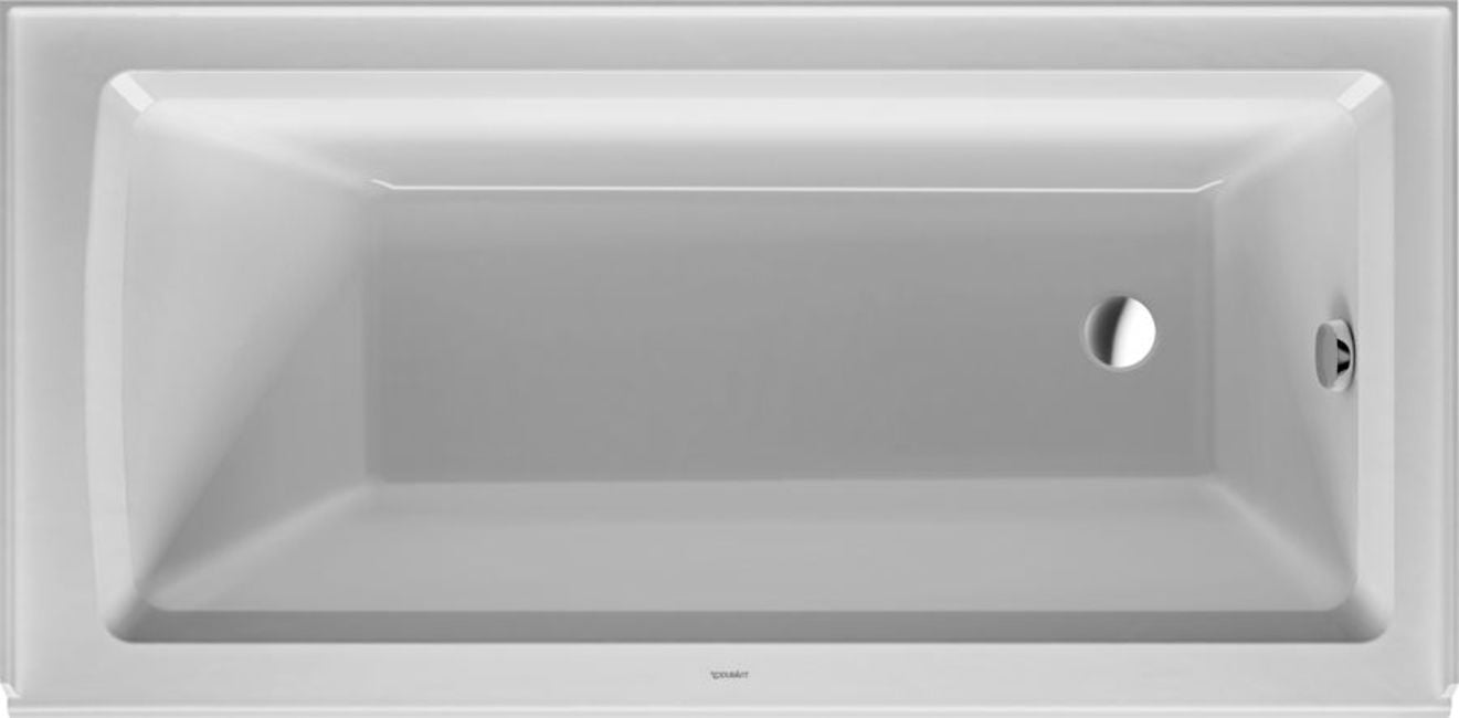 Duravit 700355R19Tall Architec 60" Alcove Acrylic Soaking Tub White