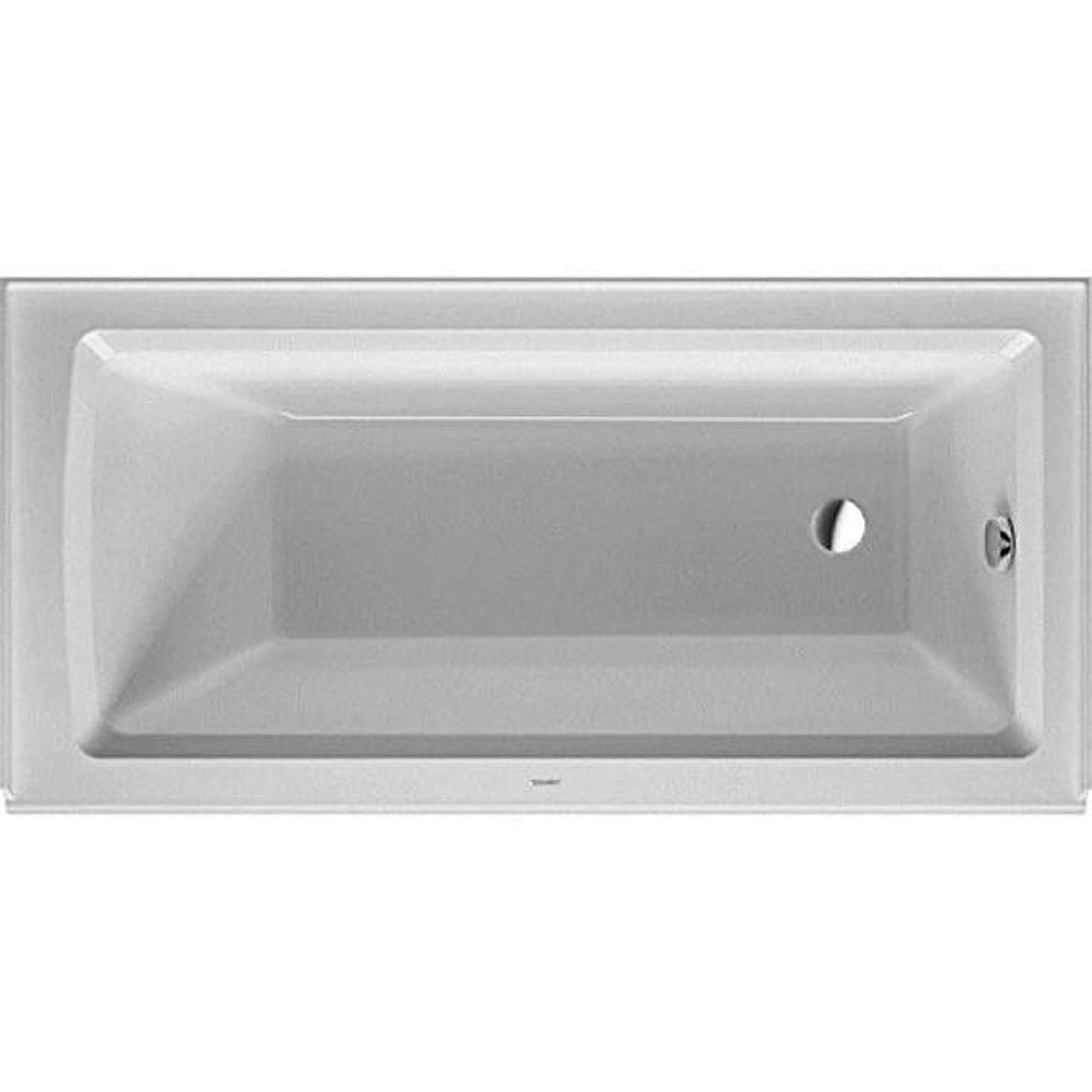 Architec 60" White Acrylic Alcove Soaking Bathtub