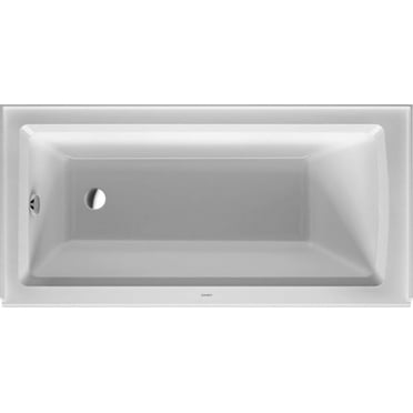 Duravit 700356-L-20Tall Architec 60" Alcove Acrylic Soaking Tub - White