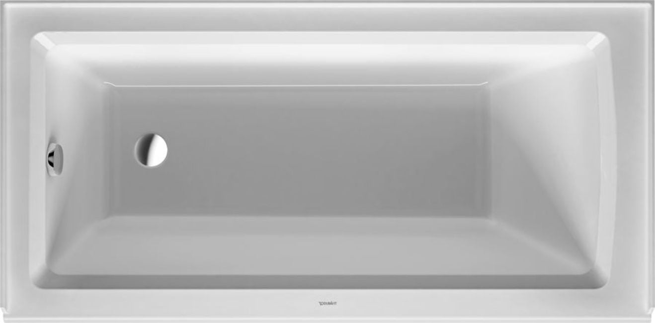 Architec 60" White Acrylic Alcove Soaking Bathtub