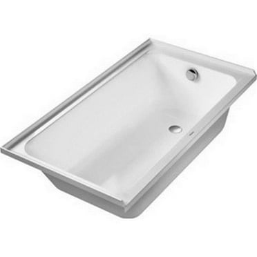 Duravit 700405000000090 60 x 32 in. D-Code Soaker Alcove Bathtub Right Drain, White