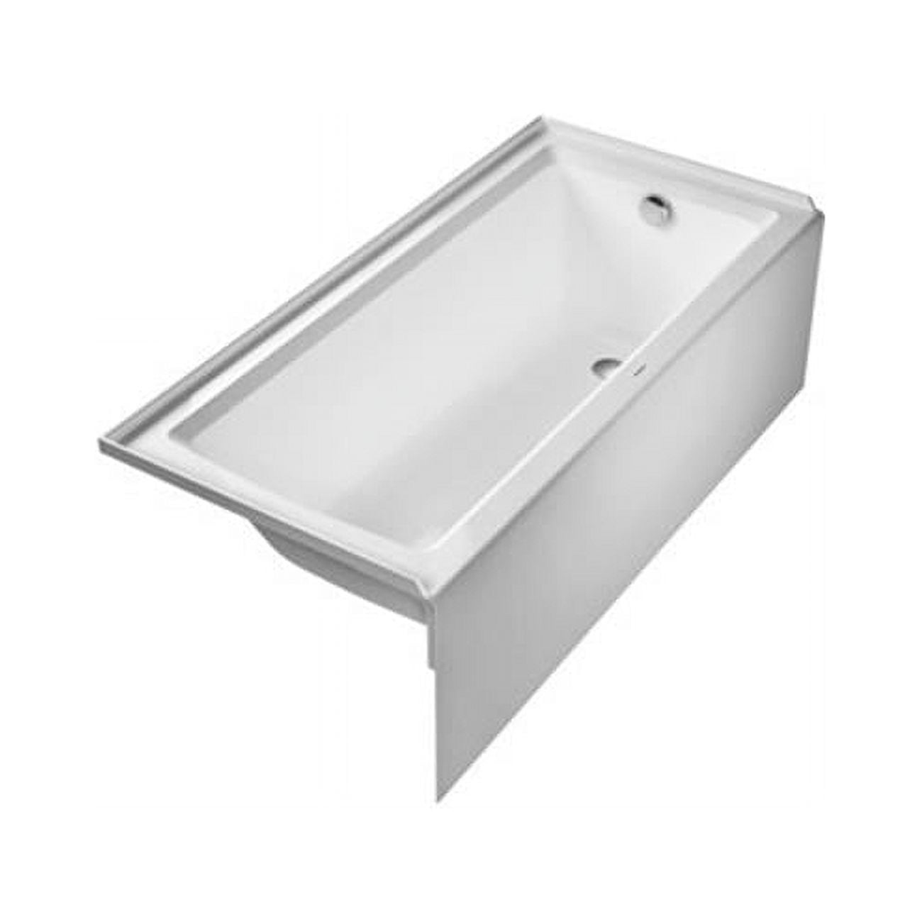 Architec 66" White Acrylic Alcove Soaking Bathtub