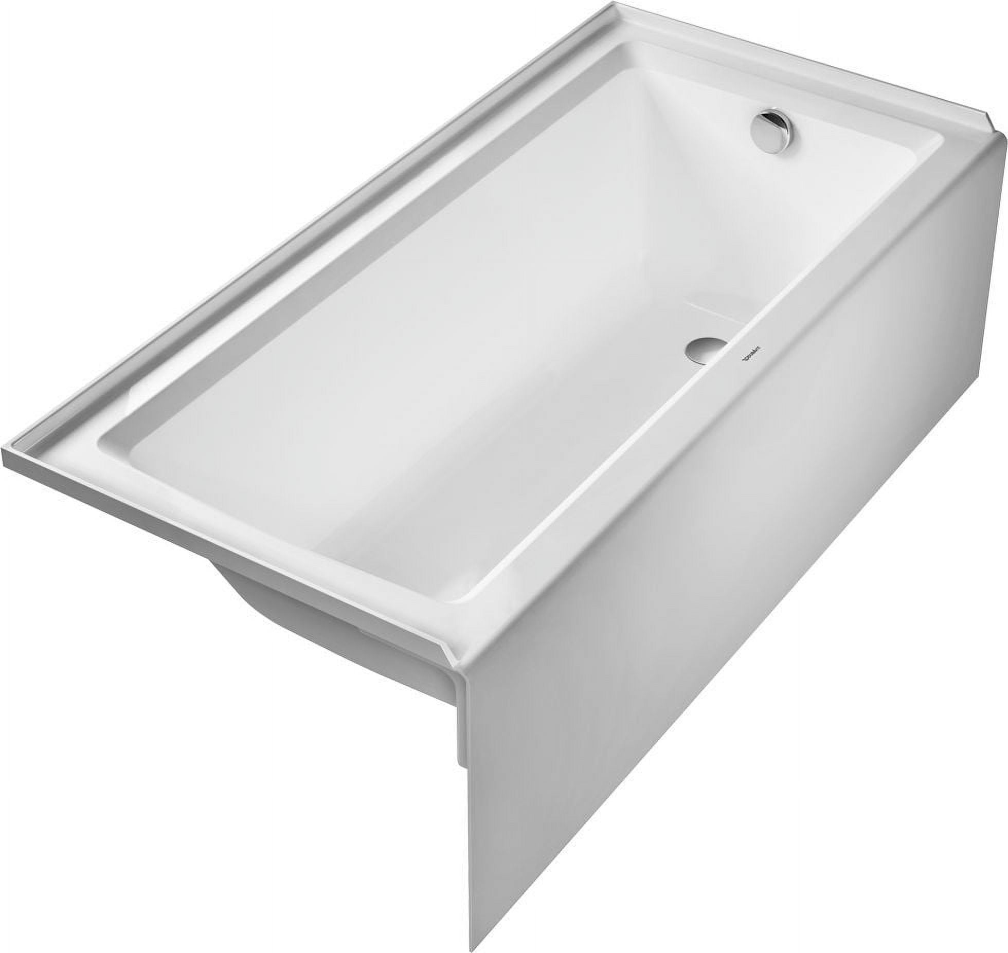 Architec 66" White Acrylic Alcove Soaking Bathtub
