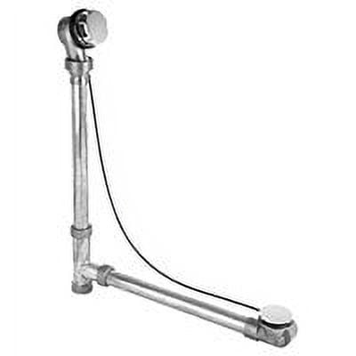 Duravit Brass cable-driven waste and, overflow chrome trim, White Alpin
