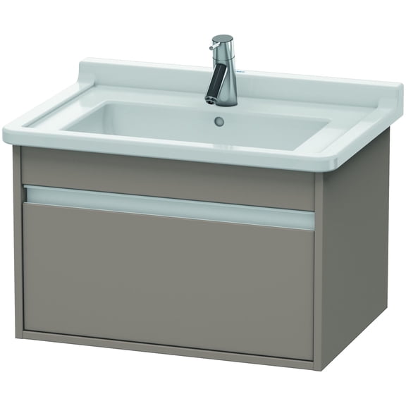 Duravit Kt6663 Ketho 26" Single Wall Mounted Wood Vanity Cabinet Only - Basalt Matte