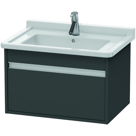 Duravit Kt6663 Ketho 18" Single Wall Mounted Vanity Cabinet - Graphite Matte