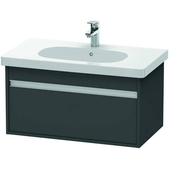 Duravit Kt6667 Ketho 32" Single Wall Mounted Wood Vanity Cabinet Only - Graphite Matte