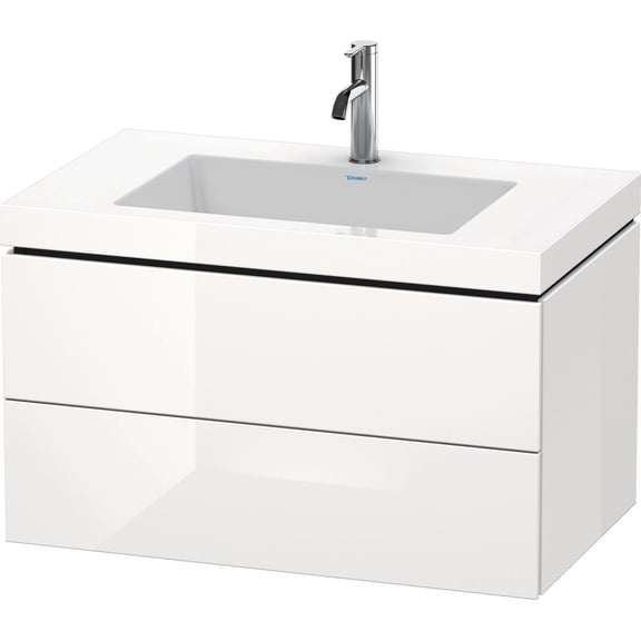 Duravit Lc6927 L-Cube 19" Wall Mounted Single Basin Vanity Set - White