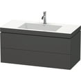 thumbnail image 1 of Duravit Lc6928 L-Cube 39" Wall Mounted Single Basin Vanity Set - Graphite Matte, 1 of 2