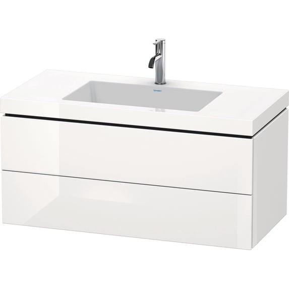 Duravit Lc6928 L-Cube 39" Wall Mounted Single Basin Vanity Set - White