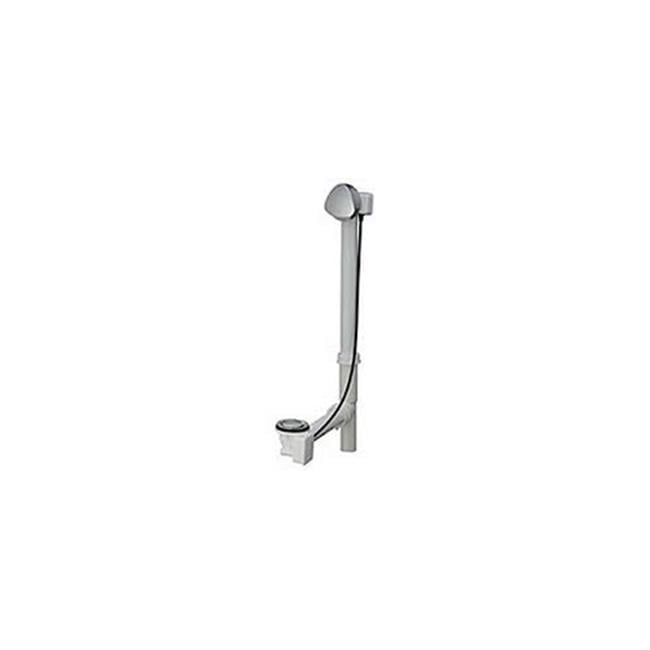 Elegant Chrome 3" Pop-Up Tub Drain with Overflow in Silver