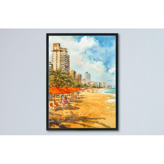 Durban Painterly Travel Landscape South Africa Home Wall Decor Unframed Paper Print