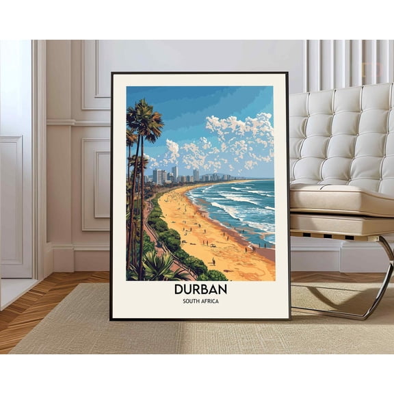 Durban Print, Durban Poster, Durban Wall Art, Durban Art Print, Durban Photo, Durban Photography, Durban Travel, South Africa, Travel Unframed Paper Print