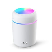 Durcord 300ml Small Cool Mist Humidifier,Colorful USB Personal Humidifier for Car White