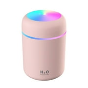 Durcord Humidifier for Room Home Small Quiet Ultrasonic Air Portable humidifiers for Bedroom,300ml Pink