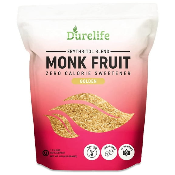DureLife Monk Fruit Sweetener Erythritol Keto Diabetic Sugar Substitute 1lb