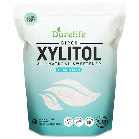 DureLife 100% Pure Xylitol Sweetener Birch Sugar Substitute Keto Friendly Kosher 10lb