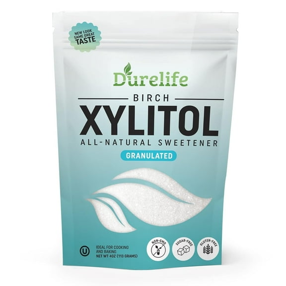 DureLife Xylitol Birch Sugar Substitute, Keto Friendly and Kosher, 4 oz