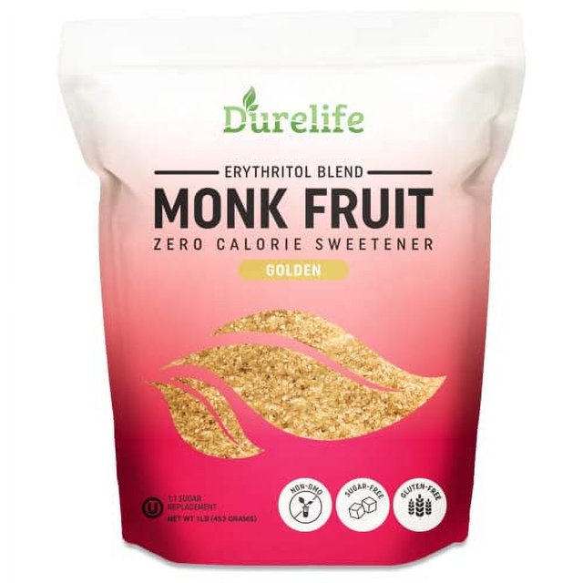 Durelife Golden Monk Fruit Sweetener, 11 Sugar Replacement, Keto Diet