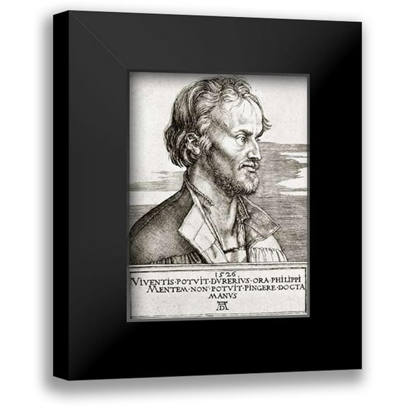 Durer, Albrecht 11x14 Black Modern Framed Museum Art Print Titled - Philip Melanchthon