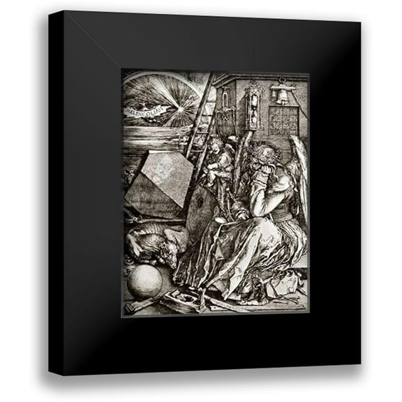 Durer, Albrecht 12x14 Black Modern Framed Museum Art Print Titled - Melencolia