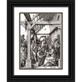 thumbnail image 1 of Durer, Albrecht 14x18 Black Ornate Wood Framed with Double Matting Museum Art Print Titled - The Adoration Of The Magi, 1 of 4