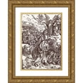 thumbnail image 1 of Durer, Albrecht 14x18 Gold Ornate Wood Framed with Double Matting Museum Art Print Titled - The New Jerusalem and the Bottomless Pit, 1 of 4