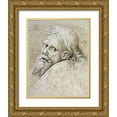 thumbnail image 1 of Durer, Albrecht 15x18 Gold Ornate Wood Framed with Double Matting Museum Art Print Titled - The Head of a Bearded Man, 1 of 4