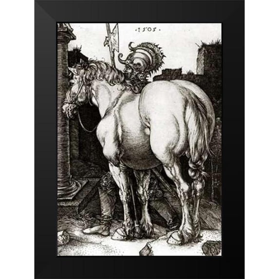 Durer, Albrecht 18x24 Black Modern Framed Museum Art Print Titled - The Large Horse