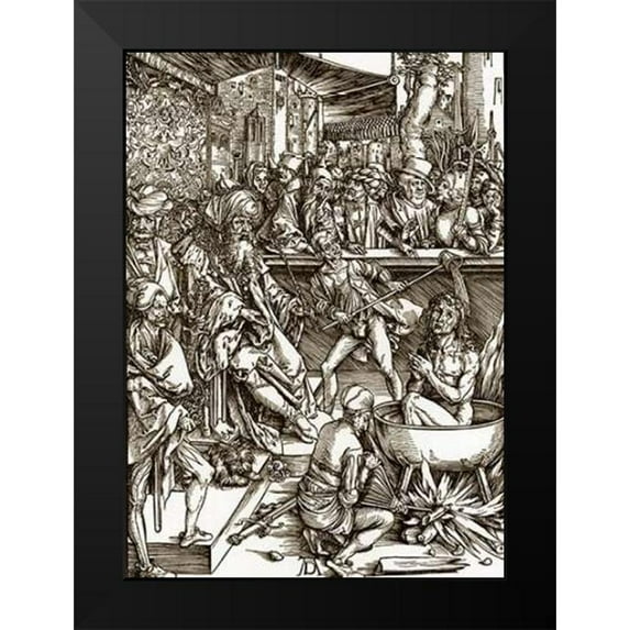 Durer, Albrecht 18x24 Black Modern Framed Museum Art Print Titled - The Revelation Of St John