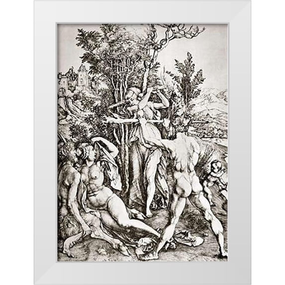 Durer, Albrecht 18x24 White Modern Wood Framed Museum Art Print Titled - Hercules 2