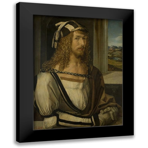 Durer, Albrecht 19x24 Black Modern Framed Museum Art Print Titled - Self-portrait