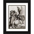 thumbnail image 1 of Durer, Albrecht 24x32 Black Ornate Wood Framed with Double Matting Museum Art Print Titled - Coat Of Arms With A Skull, 1 of 4