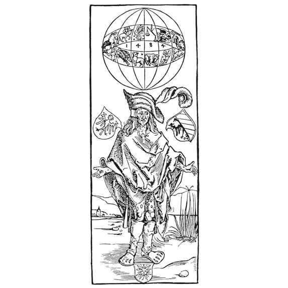 Durer Syphilitic 1496 NThe Syphilitic Detail Of A Woodcut 1496 By Albrecht Drer Poster Print by Granger Collection