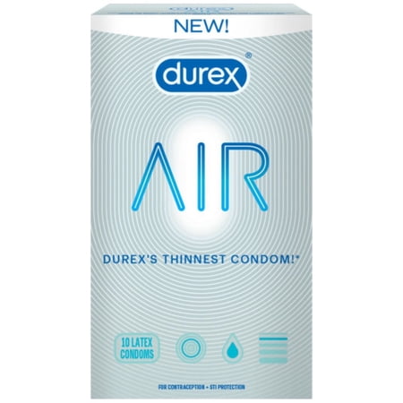 Durex Air Condoms, Extra Thin, 10 Count (4 Pack)