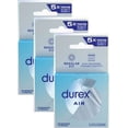 thumbnail image 1 of Durex Air Ultra Thin Condoms, Rubber Latex Condoms for Men with Silicone Lube, 3 ct (3 packs=9 condoms), 1 of 6