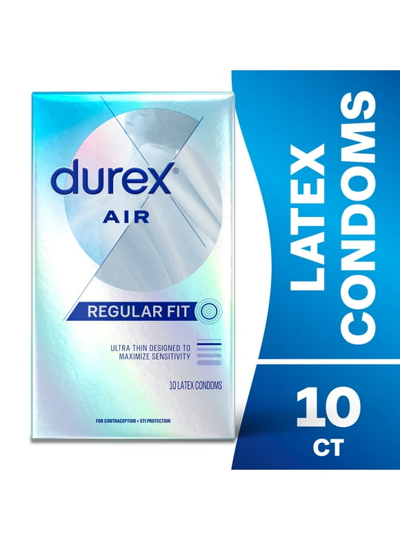 Durex Air Ultra Thin Condoms For Men, Rubber Latex Condoms with Silicone Lube, FSA/HSA.10 ct