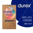 Durex Avanti Bare Real Feel Condoms, Non Latex Lubricated Condoms for Men with Natural Skin on
