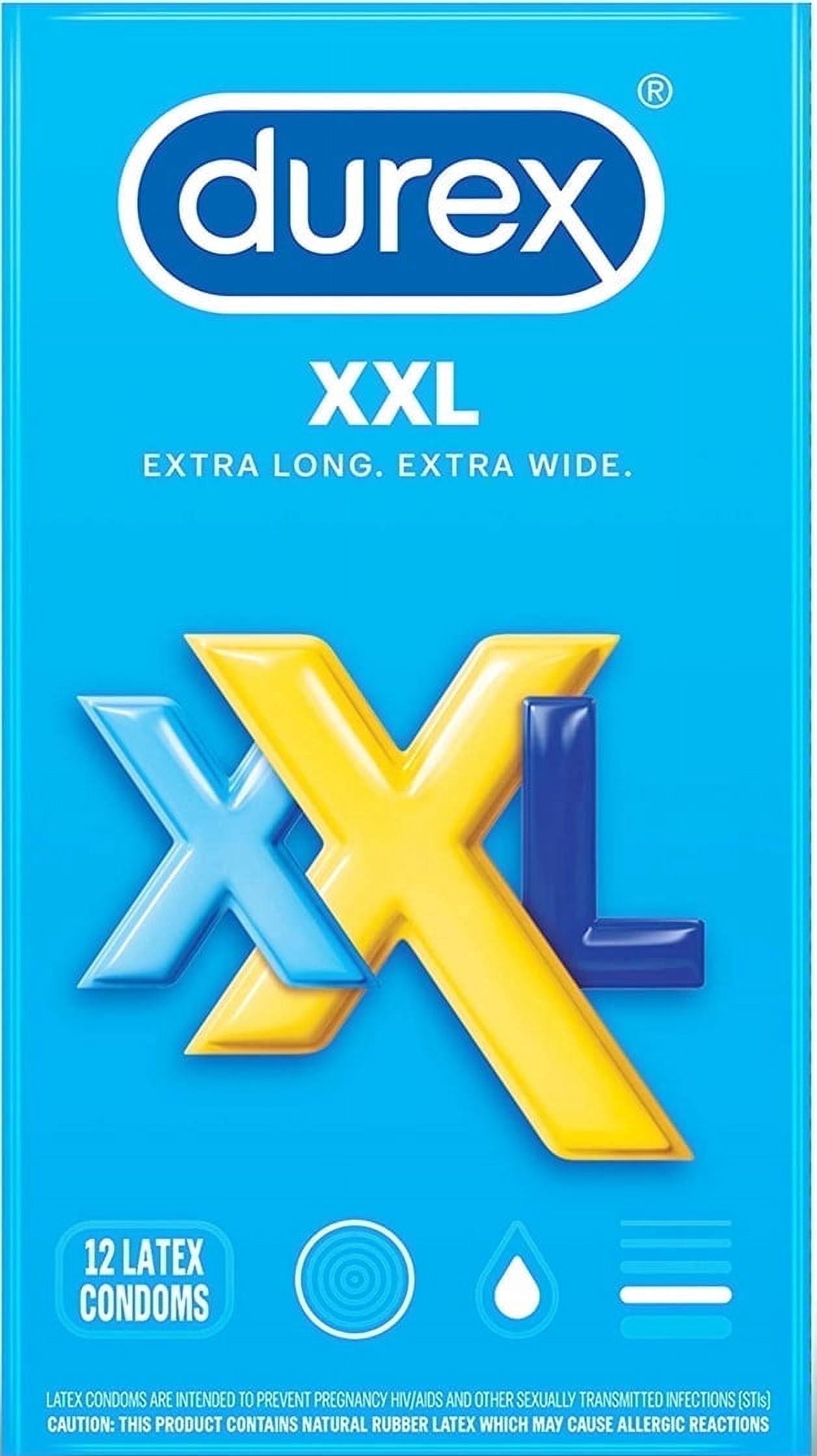 Durex Condom XXL Longer & Wider Natural (12 pack)