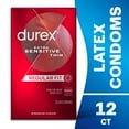 thumbnail image 1 of Durex Condoms For Men, Extra Sensitive Thin Condoms, Lubricated Rubber Latex, FSA/HSA, 12 ct, 1 of 19